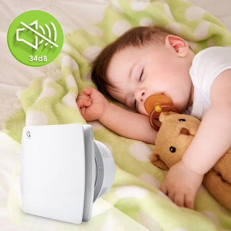 Randaco Ventilateur De Salle De Bain Capteur D'humidité Minuterie De Ventilateur 100mm Ventilateur Mural Toilette 2 Randaco Ventilateur De Salle De Bain Capteur D'humidité Minuterie De Ventilateur 100mm Ventilateur Mural Toilette – Image 2