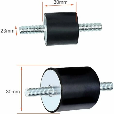 Silent Bloc M8, 4pcs Plot Anti Vibration Silenbloc Caoutchouc, Double Extrémités Vis Absorbeur Anti Vibration Pour Bateau Voiture Amortisseur Silencieux -Arcenciél(M8 X 20, 30 X 30) 2 Silent Bloc M8, 4pcs Plot Anti Vibration Silenbloc Caoutchouc, Double Extrémités Vis Absorbeur Anti Vibration Pour Bateau Voiture Amortisseur Silencieux -Arcenciél(M8 X 20, 30 X 30) – Image 2
