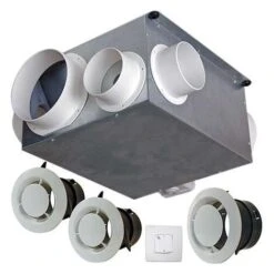 AUTOGYRE KIT VMC SIMPLE FLUX AUTORÉGLABLE À DÉTECTION D&039,HUMIDITÉ EXTRA PLATE MAISON&039, AIR - 100536