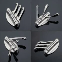 Crochet De Serviette 2 PCS, Crochet De Manteau Flexible En Métal Simple D'angle, Porte-serviette De Bain, Cintre De Robe Résistant -Atlantic Magasin 64943541 5