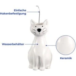 WENKO Saturateur Radiateur, Humidificateur D'air En Céramique, Chat, Lot De 2, Céramique, 10,5x21x5,5 Cm, Blanc -Atlantic Magasin 6580560 4