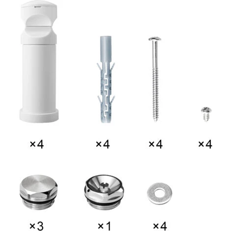 Meykoers Support De Montage Pour Radiateur Sèche-serviettes, Blanc ABS Support Kit, Pour Distance Entre Les Tuyaux De 37 à 40 Mm De Porte-serviettes 5 Meykoers Support De Montage Pour Radiateur Sèche-serviettes, Blanc ABS Support Kit, Pour Distance Entre Les Tuyaux De 37 à 40 Mm De Porte-serviettes – Image 5