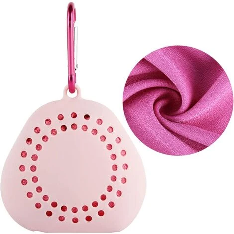 Serviette à Séchage Rapide Exercice Serviette De Sport Serviette De Refroidissement Absorbant La Sueur Yoga Camping Serviette De Course Avec Sac De Rangement En Silicone Rose 40X40cm 5 Serviette à Séchage Rapide Exercice Serviette De Sport Serviette De Refroidissement Absorbant La Sueur Yoga Camping Serviette De Course Avec Sac De Rangement En Silicone Rose 40X40cm – Image 5