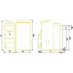 28kw Chauffage Efficace 5ème Classe énergétique Chaudière éco-pois Charbon Pereko Ksm -Atlantic Magasin 6714515 5