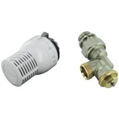 COMAP Kit Thermostatique SENSITY équerre Inverse 3/8JT - Inclus Tête Thermostatique Sensity M30 + Corps Thermostatique à Kv Réglable - RK857423