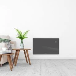 Panneau Rayonnant En Verre 2000W Premium - 24m2 – Commande Manuelle Et Wi-Fi – Thermostat Réglable Et Minuterie - Gris -Atlantic Magasin 67371106 3