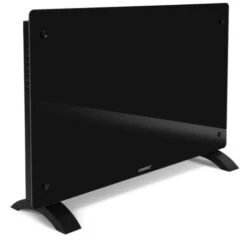 Panneau Rayonnant En Verre 2000W Premium - 24m2 – Commande Manuelle Et Wi-Fi – Thermostat Réglable Et Minuterie - Noir