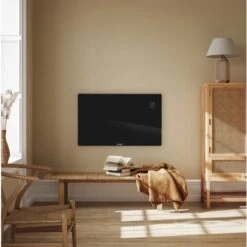 Panneau Rayonnant En Verre 2000W Premium - 24m2 – Commande Manuelle Et Wi-Fi – Thermostat Réglable Et Minuterie - Noir -Atlantic Magasin 67371107 3