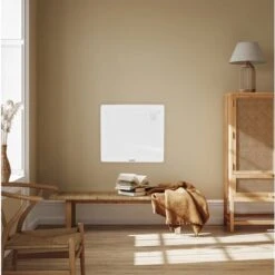 Panneau Rayonnant En Verre 1000W Premium - 12m2 – Commande Manuelle Et Wi-Fi – Thermostat Réglable Et Minuterie - Blanc -Atlantic Magasin 67371232 3