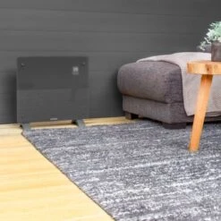 Panneau Rayonnant En Verre 1000W Premium - 12m2 – Commande Manuelle Et Wi-Fi – Thermostat Réglable Et Minuterie - Gris -Atlantic Magasin 67371233 3