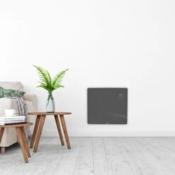 Panneau Rayonnant En Verre 1000W Premium - 12m2 – Commande Manuelle Et Wi-Fi – Thermostat Réglable Et Minuterie - Gris -Atlantic Magasin 67371233 4