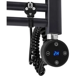 EMKE Résistance Pour Radiateur Eléctrique De La Salle De Bain, Noir Cartouche De Chauffage Avec Régulateur De Température, Résistance Pour Radiateur Avec Chronométrage, Élément Chauffant Electrique 30