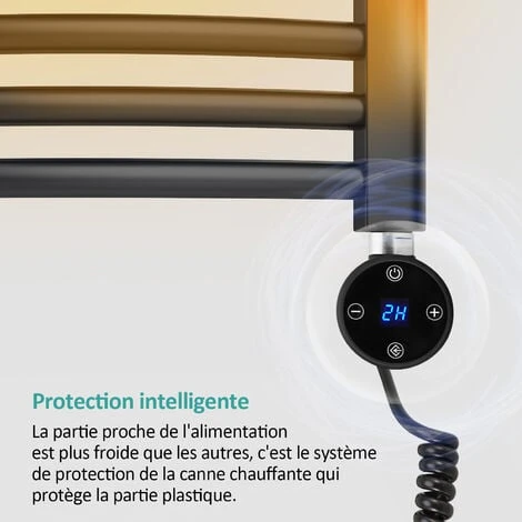 EMKE Résistance Pour Radiateur Eléctrique De La Salle De Bain, Noir Cartouche De Chauffage Avec Régulateur De Température, Résistance Pour Radiateur Avec Chronométrage, Élément Chauffant Electrique 30 2 EMKE Résistance Pour Radiateur Eléctrique De La Salle De Bain, Noir Cartouche De Chauffage Avec Régulateur De Température, Résistance Pour Radiateur Avec Chronométrage, Élément Chauffant Electrique 30 – Image 2