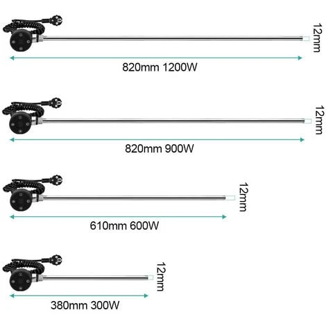 EMKE Résistance Pour Radiateur Eléctrique De La Salle De Bain, Noir Cartouche De Chauffage Avec Régulateur De Température, Résistance Pour Radiateur Avec Chronométrage, Élément Chauffant Electrique 30 3 EMKE Résistance Pour Radiateur Eléctrique De La Salle De Bain, Noir Cartouche De Chauffage Avec Régulateur De Température, Résistance Pour Radiateur Avec Chronométrage, Élément Chauffant Electrique 30 – Image 3