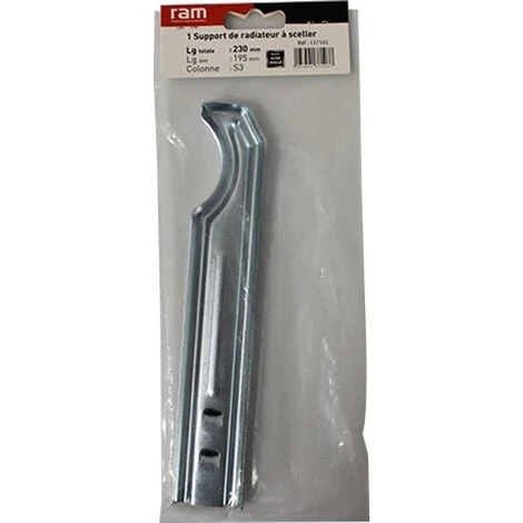 Support à Sceller Pour Radiateur En Fonte Type Traditionnel - Longueur Axe 195 Mm - Longueur Totale 230 Mm - Ram 1 Support à Sceller Pour Radiateur En Fonte Type Traditionnel - Longueur Axe 195 Mm - Longueur Totale 230 Mm - Ram