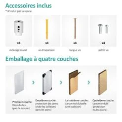 EMKE Sèche-serviettes à Eau Chaude Panneau Plat, Sèche-serviettes Connexion Latérale Pour, Blanc 762x400mm 342Watts -Atlantic Magasin 67455507 4