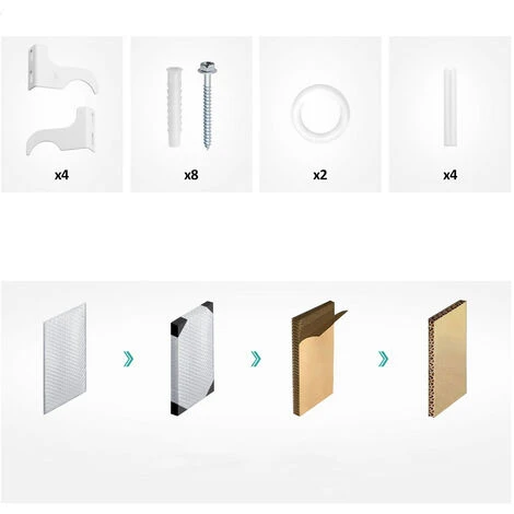 EMKE Radiateur Eau Chaude En Acier Tube Rond Radiateur Mural Blanc 60x77cm 1188W Double Couche 2 EMKE Radiateur Eau Chaude En Acier Tube Rond Radiateur Mural Blanc 60x77cm 1188W Double Couche – Image 2