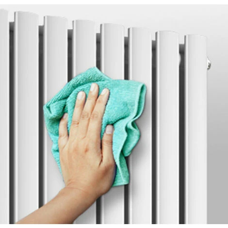 EMKE Radiateur Eau Chaude En Acier Tube Rond Radiateur Mural Blanc 60x77cm 1188W Double Couche 4 EMKE Radiateur Eau Chaude En Acier Tube Rond Radiateur Mural Blanc 60x77cm 1188W Double Couche – Image 4