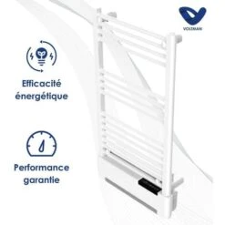 Radiateur Sèche-serviettes Vertical à Inertie Fluide LIZA 500W + Soufflerie 1000W Blanc Avec Programmation Digitale - VOLTMAN 5 Radiateur Sèche-serviettes Vertical à Inertie Fluide LIZA 500W + Soufflerie 1000W Blanc Avec Programmation Digitale - VOLTMAN -Atlantic Magasin 67936516 3
