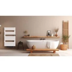 Sèche-serviette électrique Sans Fluide Avec Soufflerie 500W+1000W H.108,4xL60cm Bestherm Hanae Blanc -Atlantic Magasin 68070612 4