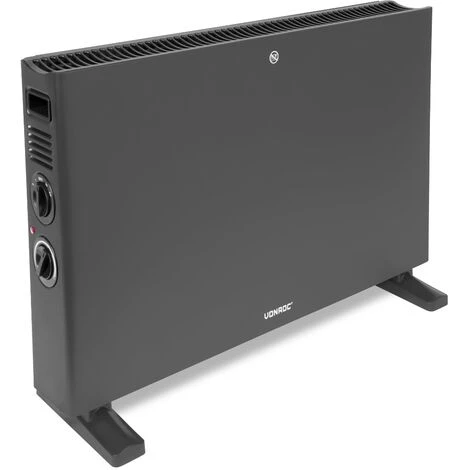 Convecteur électrique 2000W – Gris – Avec Ventilateur Turbo - Thermostat Réglable - 2 Positions De Chauffage – Pour Des Pièces Jusqu'à 24m2 – Design Moderne 1 Convecteur électrique 2000W – Gris – Avec Ventilateur Turbo - Thermostat Réglable - 2 Positions De Chauffage – Pour Des Pièces Jusqu'à 24m2 – Design Moderne