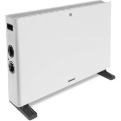 Convecteur électrique 2000W – Blanc – Avec Ventilateur Turbo - Thermostat Réglable - 2 Positions De Chauffage – Pour Des Pièces Jusqu'à 24m2 – Design Moderne