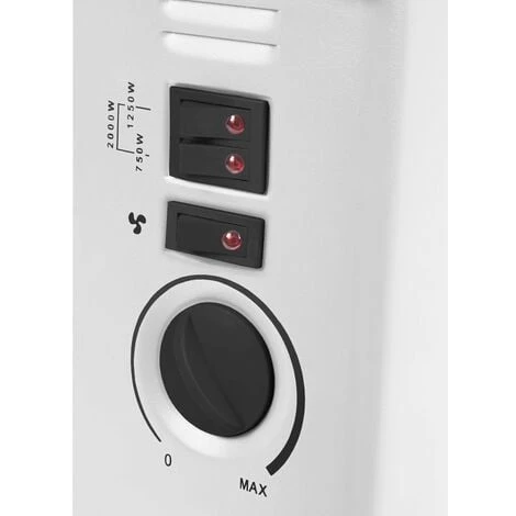 Convecteur électrique 2000W – Blanc - Ventilateur Turbo - Thermostat Réglable - 3 Positions De Chauffage – Pour Des Pièces Jusqu'à 24m2 - Acier Très épais 2 Convecteur électrique 2000W – Blanc - Ventilateur Turbo - Thermostat Réglable - 3 Positions De Chauffage – Pour Des Pièces Jusqu'à 24m2 - Acier Très épais – Image 2