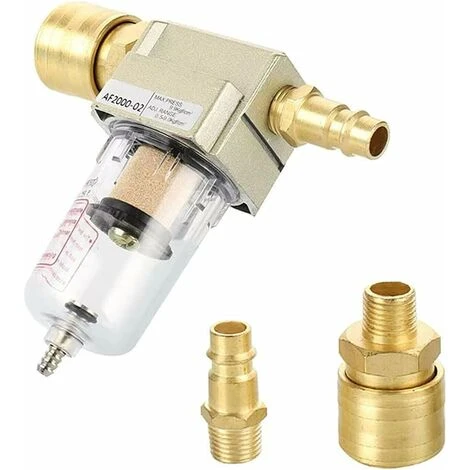 Filtre à Air Comprimé, CJBIN Séparateur Deau à Air Comprimé 1/4, Séparateur D Eau Séparateur D Huile Avec Raccord Rapide Pour Filtre Compresseur-BDD 1 Filtre à Air Comprimé, CJBIN Séparateur Deau à Air Comprimé 1/4, Séparateur D Eau Séparateur D Huile Avec Raccord Rapide Pour Filtre Compresseur-BDD