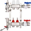 VEVOR 2 Circuits Distributeur Collecteur Pour Plancher De Chauffage - En Acier Inox, Pour 1/2” PEX