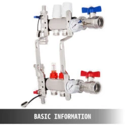 VEVOR 2 Circuits Distributeur Collecteur Pour Plancher De Chauffage - En Acier Inox, Pour 1/2” PEX 7 VEVOR 2 Circuits Distributeur Collecteur Pour Plancher De Chauffage - En Acier Inox, Pour 1/2” PEX -Atlantic Magasin 69342612 3