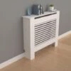 Cache Radiateur Blanc - Grille Cache Radiateur Maison En MDF Couvre Radiateur Bois Cache-Radiateur Mural Couverture De Radiateur - Blanc Taille S - 78x19x82cm