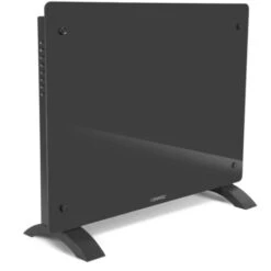 Panneau Rayonnant En Verre 1500W Premium - 18m2 – Commande Manuelle Et Wi-Fi – Thermostat Réglable Et Minuterie - Gris