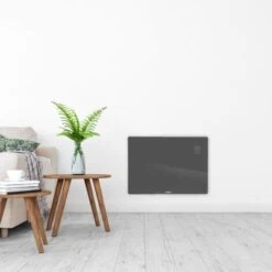 Panneau Rayonnant En Verre 1500W Premium - 18m2 – Commande Manuelle Et Wi-Fi – Thermostat Réglable Et Minuterie - Gris -Atlantic Magasin 69652721 4