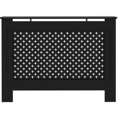 Cache-radiateur | Équipement Pour Radiateur Noir 112x19x81 Cm MDF 56295 3 Cache-radiateur | Équipement Pour Radiateur Noir 112x19x81 Cm MDF 56295 – Image 3