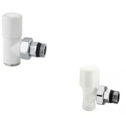 Kit Clapet Et Té De Réglage Blanc Design Pour Radiateur RCR POLETTI