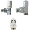 Kit Robinet Thermostatique Blanc Et Té De Réglage Pour Radiateur RCR POLETTI