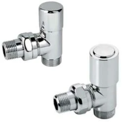 Kit Clapet Et Té De Réglage Finition Chrome Pour Radiateur RCR POLETTI