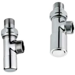 Kit Vanne Chromée Et Té De Réglage Pour Radiateur RCR POLETTI Installation Horizontale