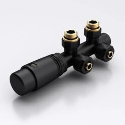 Sogood Robinet De Radiateur Thermostatique Noir Contrôleur De Chauffage Connexion Centrale 187mm