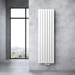 Sogood Radiateur Pour Chauffage Central 180x54cm Radiateur à Eau Chaude Panneau Monocouche Design Vertical Blanc