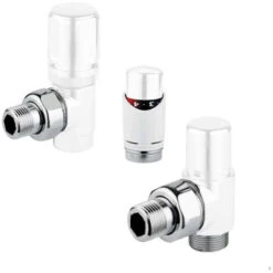 Kit Thermostatique Avec Vanne Et Té De Réglage Pour Radiateur RCR POLETTI - Blanc