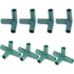 Frame Connector,8 Pieces Greenhouse Frame Construction,Pvc Connectors,Durable,Suitable For 16mm Diameter Greenhouse Frames,Pipes,Water Pipes,Furniture(3 Way,4 Way)