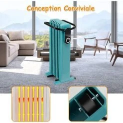 RELAX4LIFE Radiateur à Bain D’Huile Portable 7 Éléments 1500W Avec Porte-Serviette 3 Niveaux De Puissance, Protection Contre Renversement&Surchauffe, Radiateurs Électriques Économique Pour 25 M²( 5°-3 7 RELAX4LIFE Radiateur à Bain D’Huile Portable 7 Éléments 1500W Avec Porte-Serviette 3 Niveaux De Puissance, Protection Contre Renversement&Surchauffe, Radiateurs Électriques Économique Pour 25 M²( 5°-3 -Atlantic Magasin 72492037 3