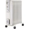 Radiateur à Huile - Thermostat Réglable - 2500W - 2 Réglages De Chaleur - 11 Éléments Chauffants - MaxxHome