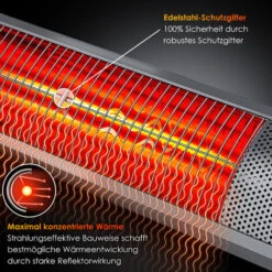KESSER® Chauffage à Infrarouge 3 000 W IR-Gastro-Bar Chauffage Radiant De Terrasse Avec Application WiFi Et Télécommande, Avec Housse De Protection Chauffage à Infrarouge Chauffage à Quartz, Gris -Atlantic Magasin 72520116 4