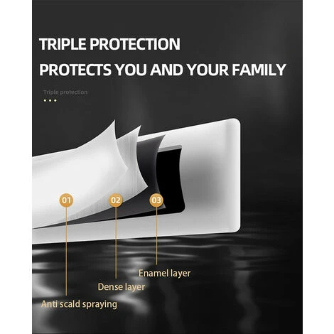 Sèche-Serviettes électrique, Chauffe-Serviettes Intelligent à Température Constante, Porte-Serviettes électrique économie D'énergie, LED, Température Réglable, 450x720mm, Noir Mat, Ligne Droite 4 Sèche-Serviettes électrique, Chauffe-Serviettes Intelligent à Température Constante, Porte-Serviettes électrique économie D'énergie, LED, Température Réglable, 450x720mm, Noir Mat, Ligne Droite – Image 4