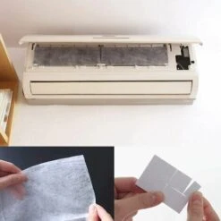 Filtre De Climatisation, 5 Pi��ces �� D��couper Pour S'adapter �� La Sortie De Climatisation - Filet De Purification En Papier PET -Atlantic Magasin 73211733 3
