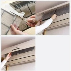 Filtre De Climatisation, 5 Pi��ces �� D��couper Pour S'adapter �� La Sortie De Climatisation - Filet De Purification En Papier PET -Atlantic Magasin 73211733 4