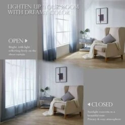 Blanc Gris Sheer Rideaux 132cm 244cm Sheer Oeillet Dégradé Couleur Voile Sheer Élégant Décor Fenêtre Voile Salon Balcon Chambre De Bébé 2 Panneaux Cisea 8 Blanc Gris Sheer Rideaux 132cm 244cm Sheer Oeillet Dégradé Couleur Voile Sheer Élégant Décor Fenêtre Voile Salon Balcon Chambre De Bébé 2 Panneaux Cisea -Atlantic Magasin 73396361 4