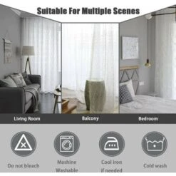 Lot De 2 Rideaux Pour Salon Rideaux Pour Chambre D'enfant Fille Broderie Boule De Fourrure Beige 140 X 175 Cm Cisea 9 Lot De 2 Rideaux Pour Salon Rideaux Pour Chambre D'enfant Fille Broderie Boule De Fourrure Beige 140 X 175 Cm Cisea -Atlantic Magasin 73396994 5